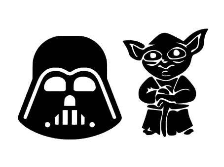 Star Wars Yoda Dark Vador Darth Vader Svg Png Silhouette